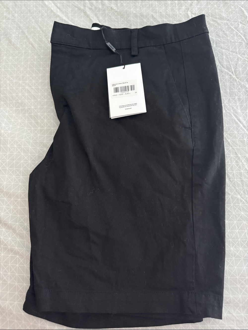 Tailored Chino Short in Black - ARNE